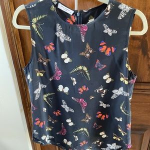 Equipment Butterfly Print Sleeveless Top